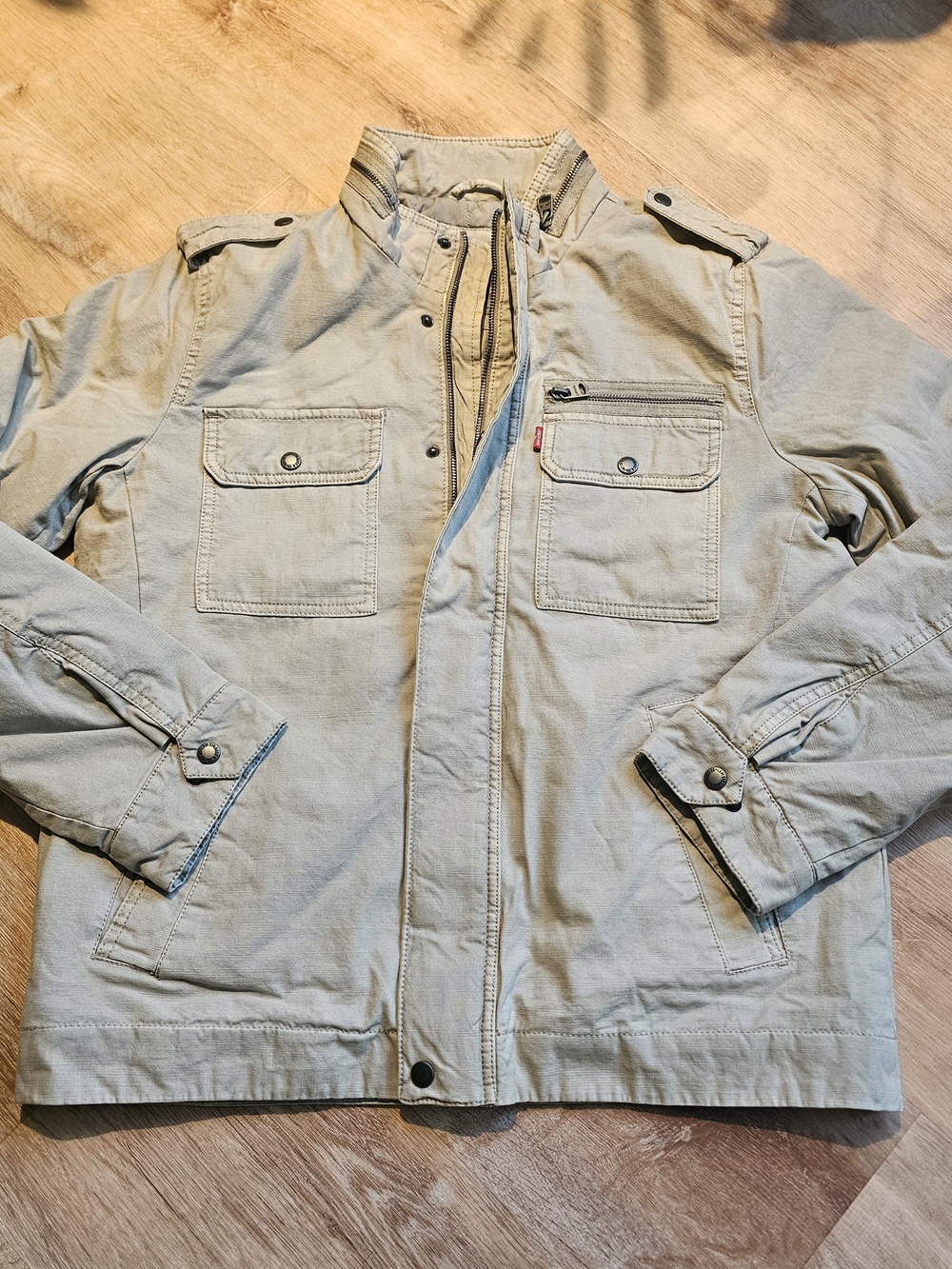 Men's Military Field Jacket in Khaki Green